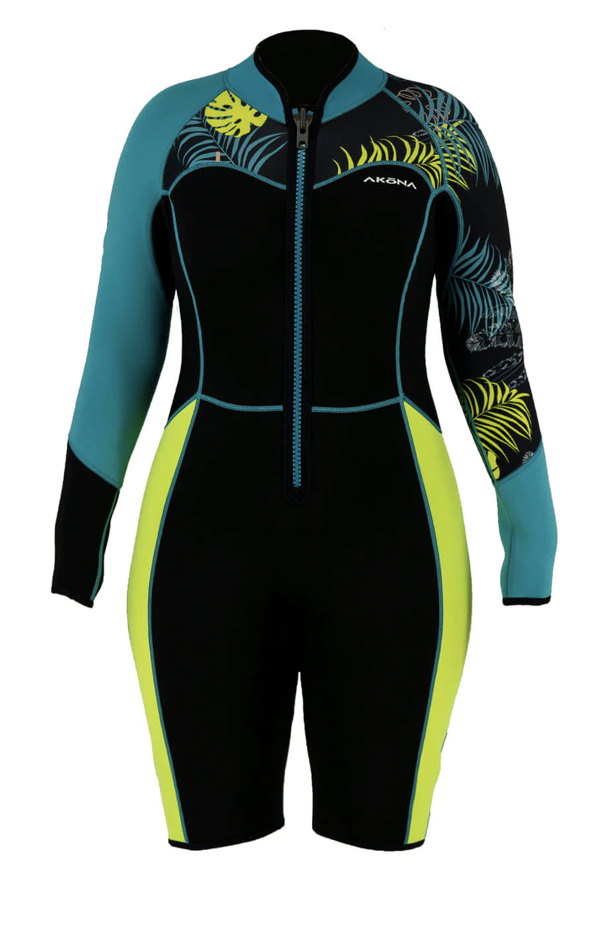 AKONA Women's Tropic Front-Zip Shorty 3/2mm