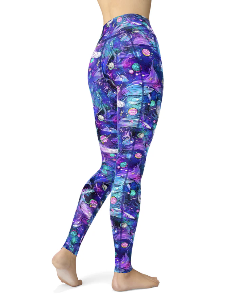 SPACEFISH Cosmic Whale Contour Leggings