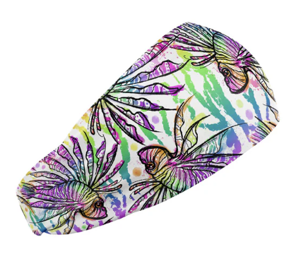 [SFA019HB] SPACEFISH White Lionfish Roar Headband