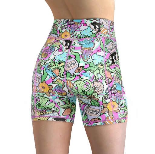 SPACEFISH Candy octopus Women Shorts